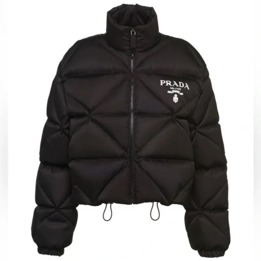 PRADA RE-NYLON GABARDINE CROPPED PUFFER